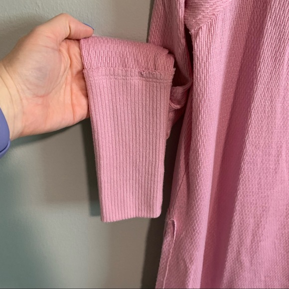 We the Free Free People Pink long Sleeve Tunic Top-Lg - Picture 4 of 8